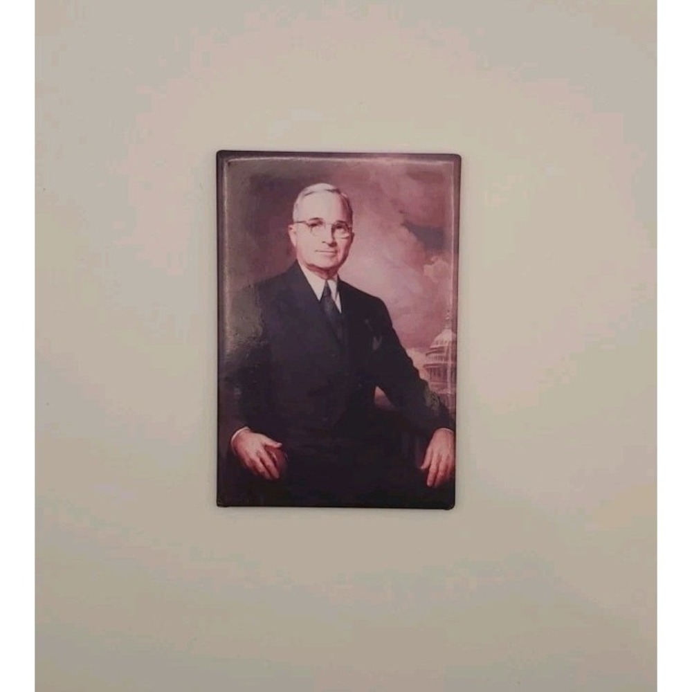 Harry Truman Portrait Print Greta Kempton 2"‎ x 3" fridge magnet